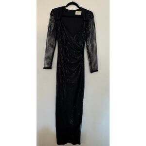 AZULU COLOMBIA Sequin Gown Black